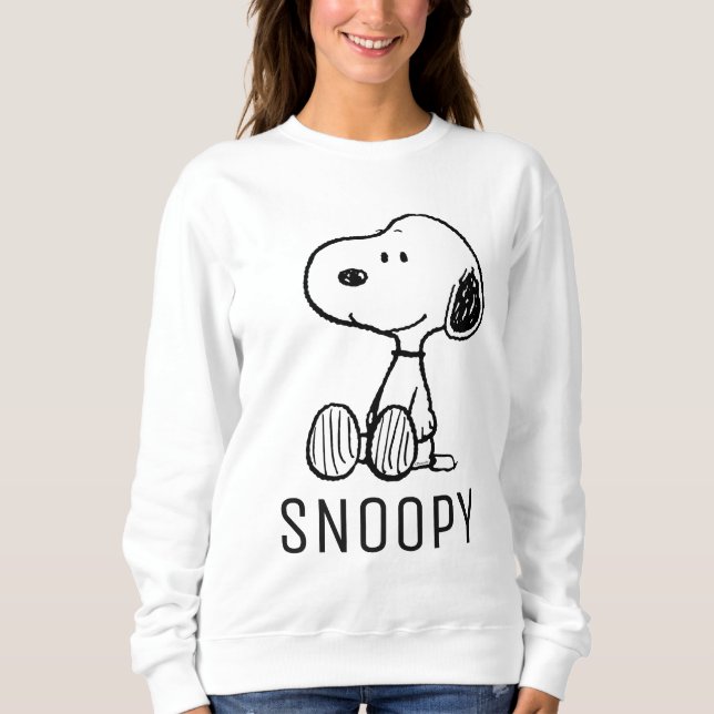 Sudadera PEANUTS | Snoopy on Black White Comics (Anverso)