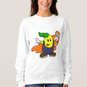 Sudadera Pear como pintador con pincel de pintura