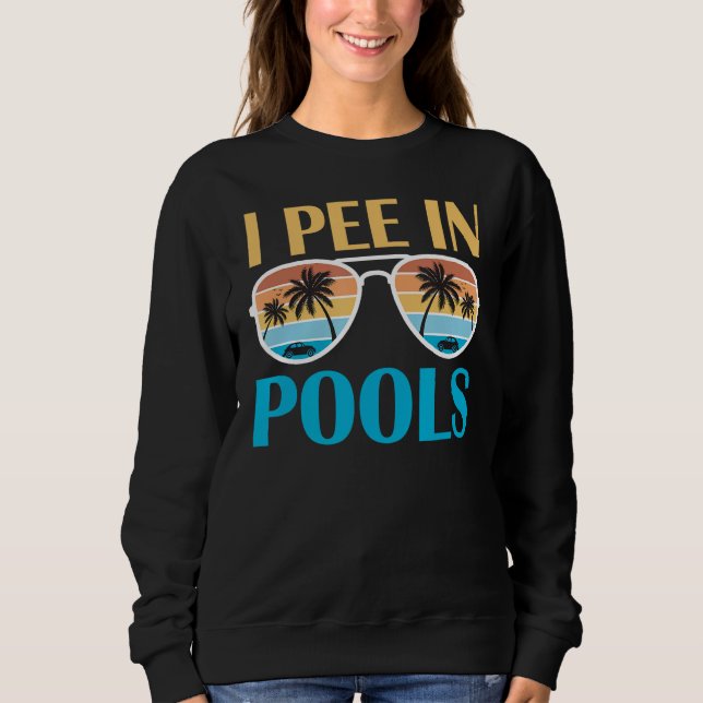 Sudadera Pee En Las Piscinas - Chistes divertidos - Palabra (Anverso)