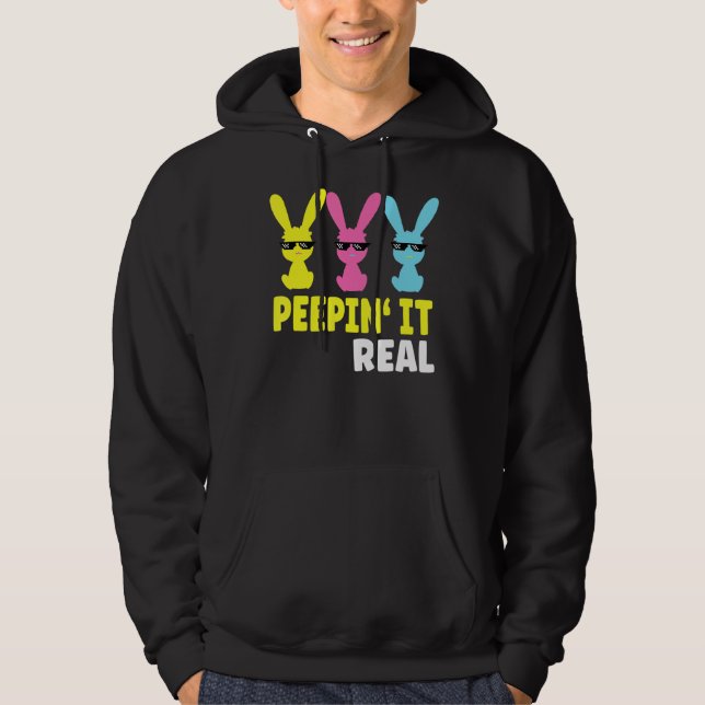 Sudadera Peepin It Real Happy Easter Bunny Egg Hung Hung 1 (Anverso)
