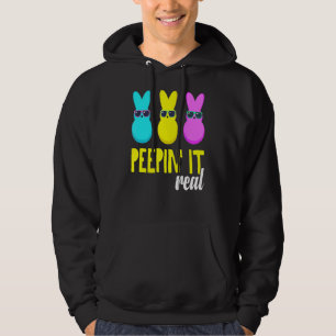 Sudadera Peepin It Real Outfit Happy Easter Bunny Eging Hun
