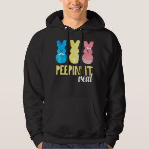 Sudadera Peepin It Real Shirt Happy Easter Bunny Egg Hunt