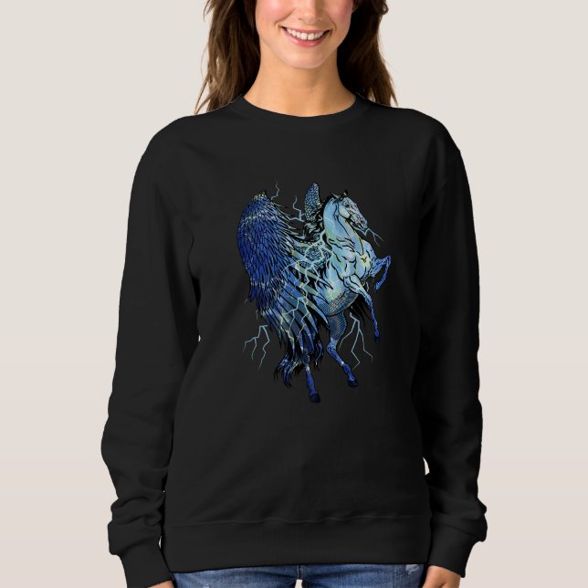 Sudadera Pegasus Unicornios Caballos Relámpagos Pegasos Chi (Anverso)