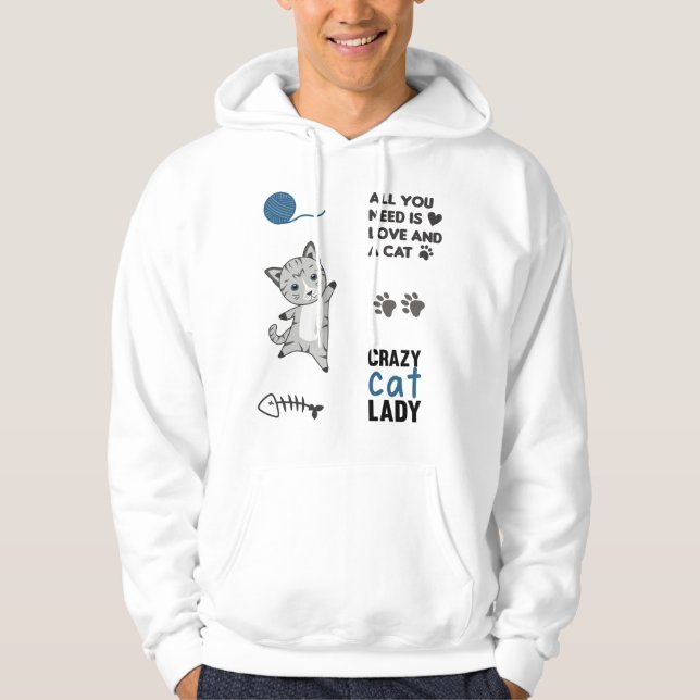 Sudadera Pegatina de animales de la clase Cat Set Lover (Anverso)