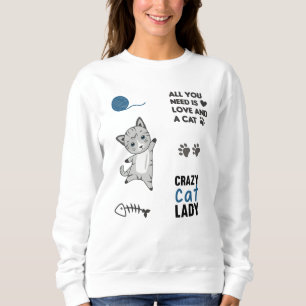 Sudadera Pegatina de animales de la clase Cat Set Lover