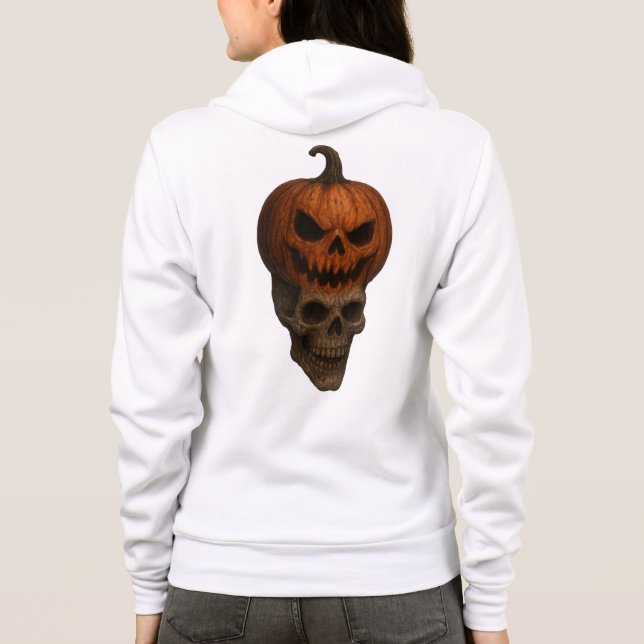 Sudadera Pegatina de cráneo de calabaza de calabaza de Hall (Reverso)
