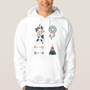 Sudadera Pegatina de Flores Tipi Hepe de plumas indias de v