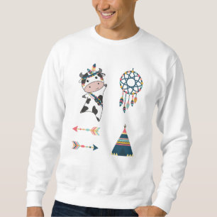 Sudadera Pegatina de Flores Tipi Hepe de plumas indias de v