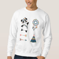 Pegatina indio de oso panda Set Teepee