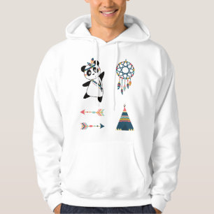 Sudadera Pegatina indio de oso panda Set Teepee