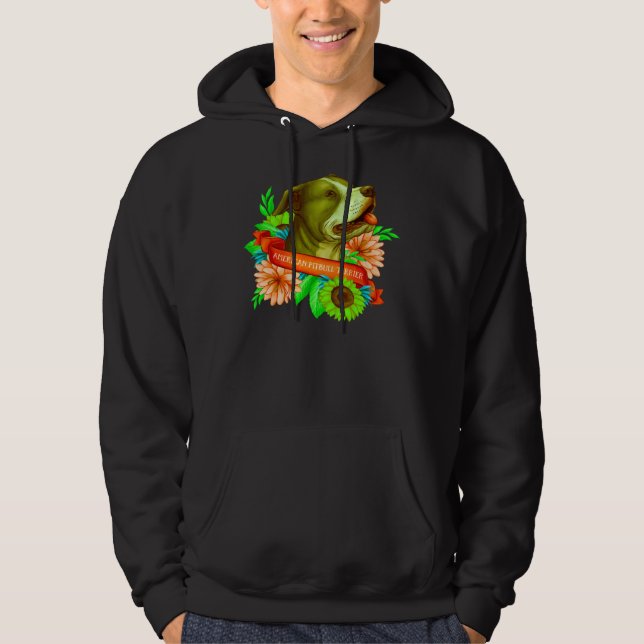 Sudadera Pegatina norteamericano de Pitbull Terrier (Anverso)
