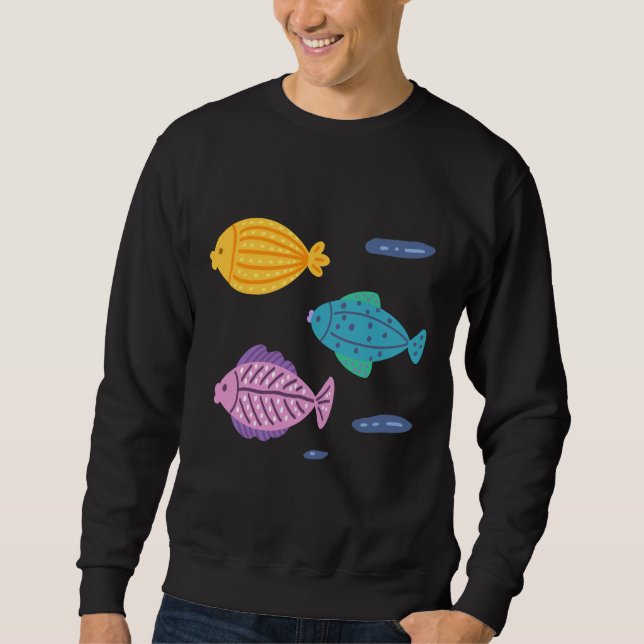 Sudadera Pegatinas de peces encantadores (Anverso)