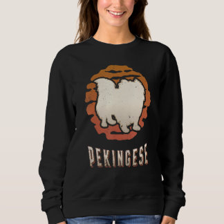 Sudadera Pekingese Vintage Retro Classic Dog Sunset