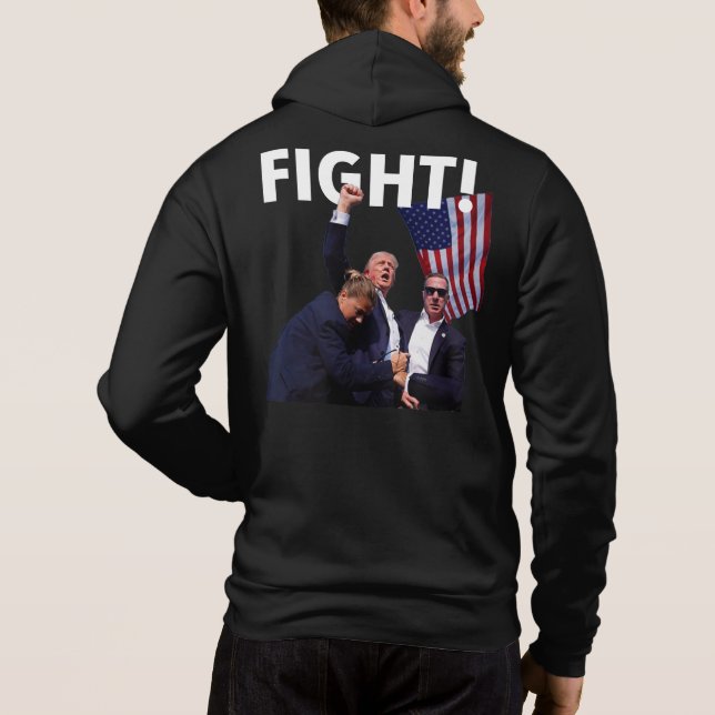 Sudadera Pelea contra Trump 2024 sobreviviente en manifesta (Reverso)