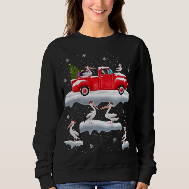 Sudadera Pelican Driding Christmas Tree Red Truck Pelican C (Anverso)