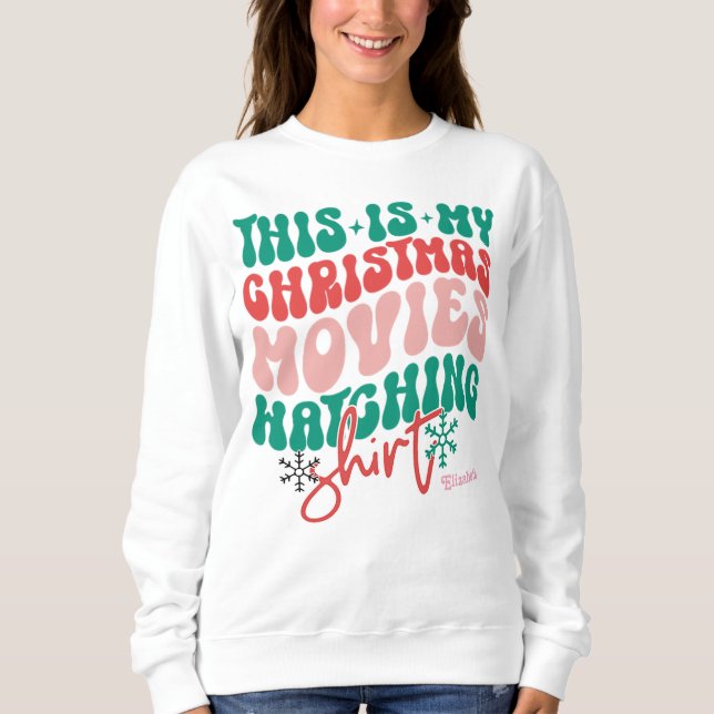 Sudadera Películas de Navidad Personalizadas para Ver (Anverso)