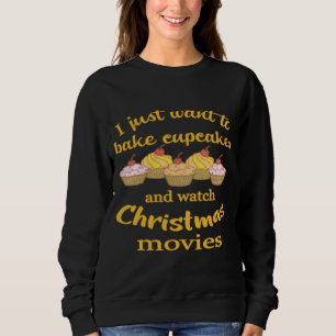 Sudadera Películas de Navidad y Cupcakes