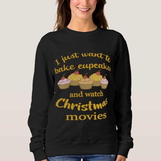 Sudadera Películas de Navidad y Cupcakes (Anverso)