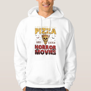 Sudadera Películas de terror de pizza Halloween Calavera Mu