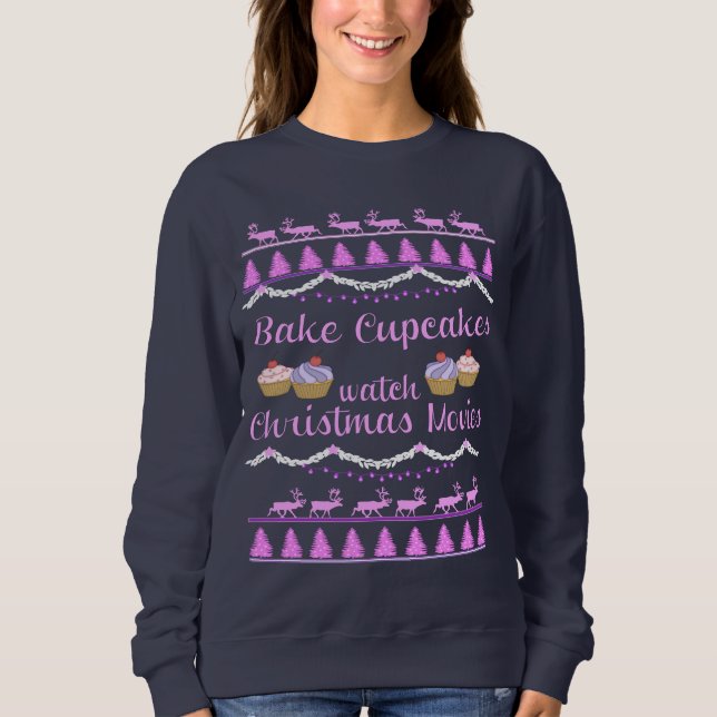 Sudadera Películas y pasteles de navidades (Anverso)
