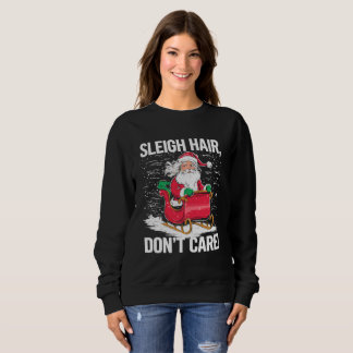Sudadera Pelo de Trineo Divertido No Me Importa Alegría de
