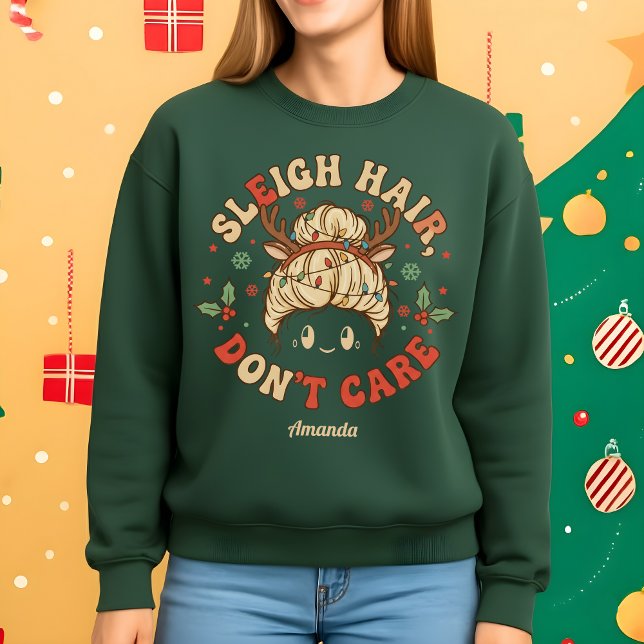 Sudadera Pelo de Trineo No Importa Navidad Divertida (Subido por el creador)