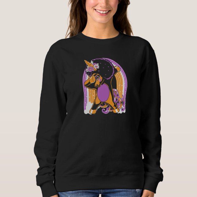 Sudadera Pelo natural Afro de Unicornio Dabbing (Anverso)