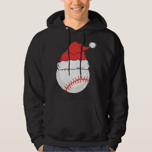 Sudadera Pelota de béisbol de Navidad con sombrero de Santa