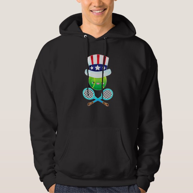 Sudadera Pelota De Tenis Con El Tío Sam Gorra 4 De Julio Us (Anverso)