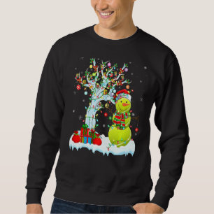 Sudadera Pelota de tenis de navidad árbol iluminando bolera