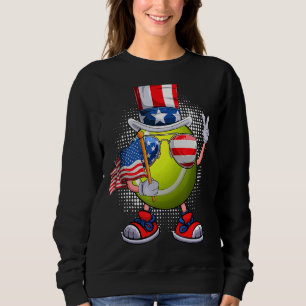 Sudadera Pelota De Tenis Y Tío Sam Gorra Bandera Estadounid