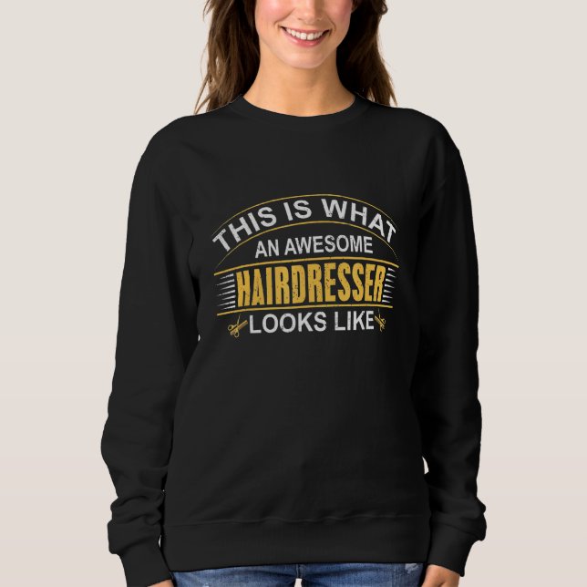 Sudadera Peluquería Un Asombroso Cabecero Parece Como (Anverso)