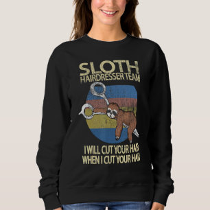 Sudadera Peluquero Lindo Idea Estilista Perezoso