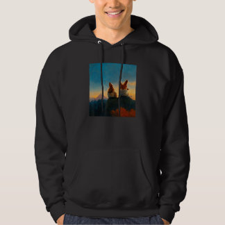 Sudadera Pembroke Cardigan Welsh Corgi Dogs Sunset Watching