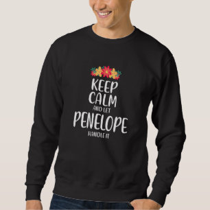Sudadera Penélope mantener la calma nombre personalizado me