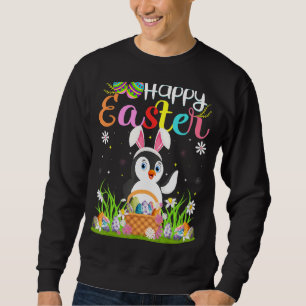 Sudadera Penguin Bird Bunny Egg Hung Penguin Happy East