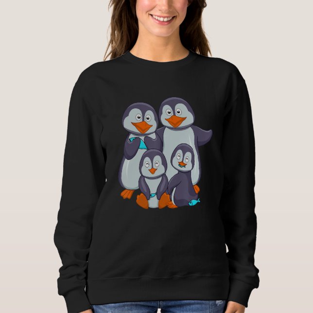 Sudadera Penguin Family Aquatic Bird Flightless Animal Anta (Anverso)