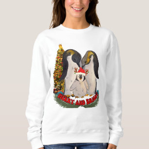 Sudadera Penguin, Navidades merry y brillantes
