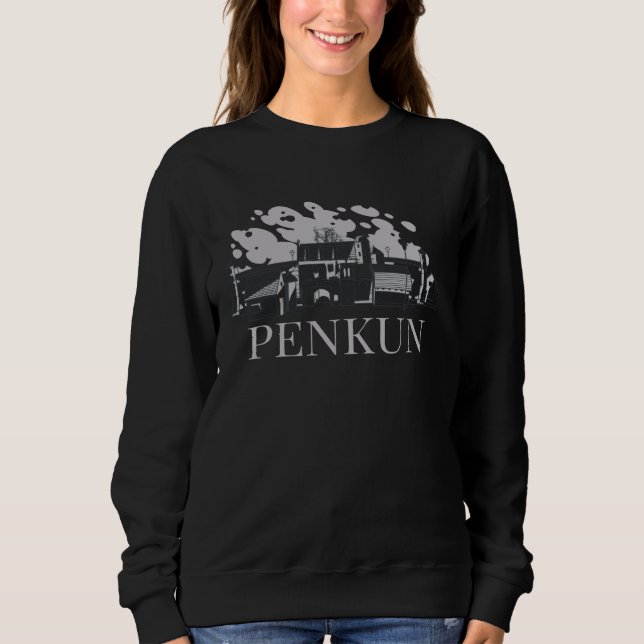 Sudadera Penkun Germany City Skyline Silhouette Outline Ske (Anverso)