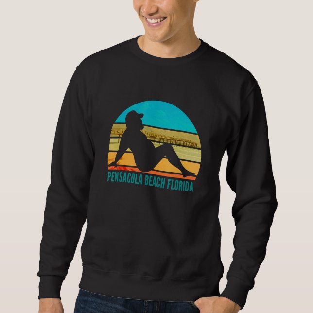 Sudadera Pensacola Beach Florida bebiendo grasa 2 (Anverso)