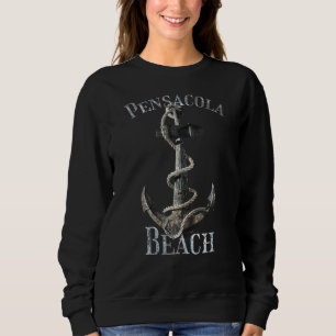 Sudadera Pensacola Beach Florida Vacaciones Ancla Náutica S