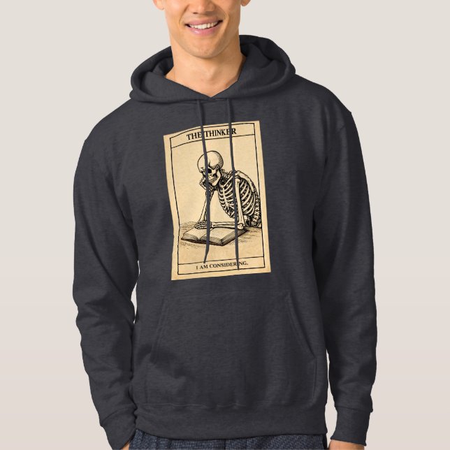 Sudadera Pensador Esqueleto (Anverso)