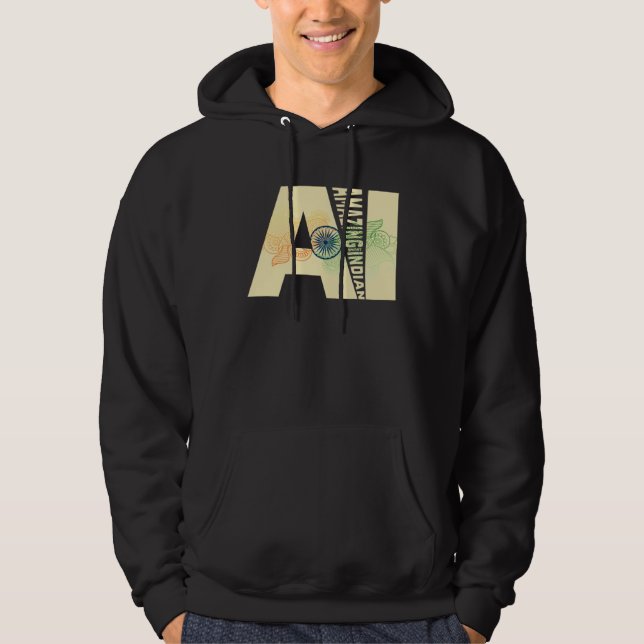 Sudadera Pensamiento Indio Inteligente Asombroso de Intelig (Anverso)