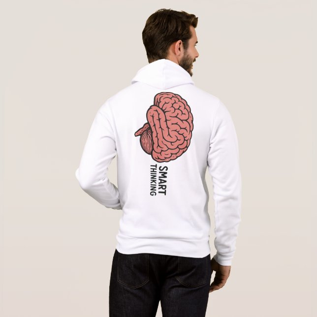 Sudadera Pensamiento inteligente El poder del cerebro (Reverso completo)