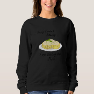 Sudadera Pensando en la pasta italiana Spaghetti