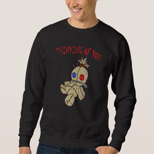 Sudadera Pensando En Usted Voodoo Doll Witchcraft Spell Dol (Anverso)