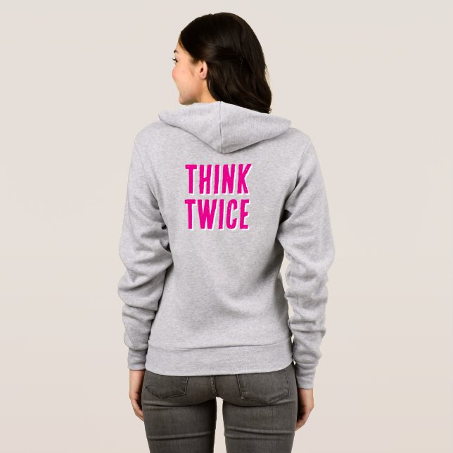 Sudadera Pensar dos veces (Reverso completo)