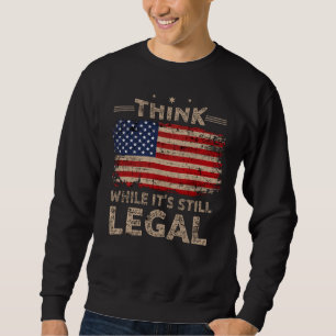 Sudadera Pensar mientras los hombres siguen siendo legales