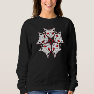 Sudadera Pentagram Cat Kitten Wicca Witch Blackcraft