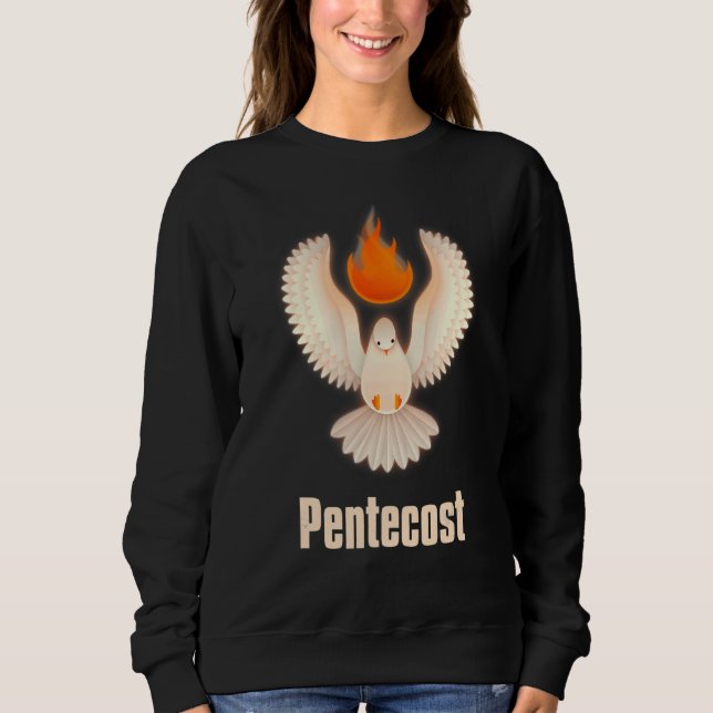Sudadera Pentecostés Doves Lenguas De La Llama De Fuego Act (Anverso)
